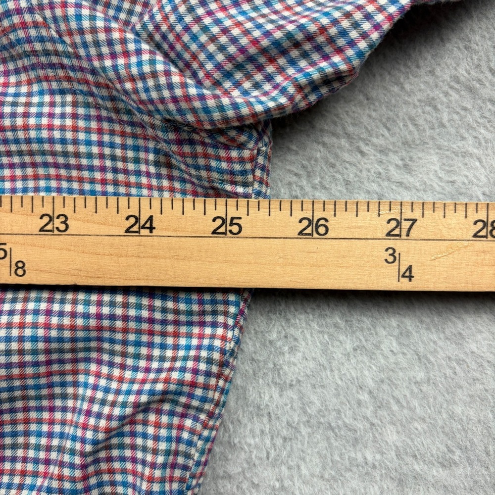 Ralph Lauren Shirt Mens Large Blue Red Tattersall Check Ivy Trad Button Down - Picture 7 of 9